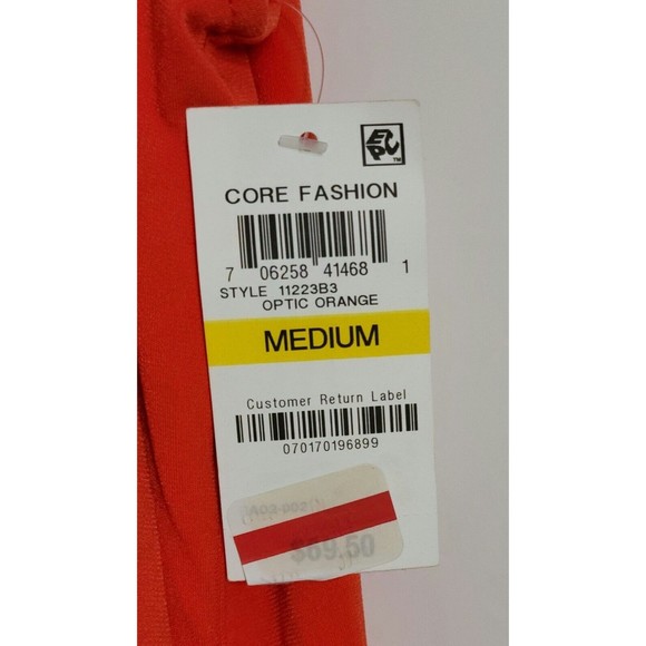 BAR III Womens Orange Sleeveless Optic Orange Halter Trapeze Dress Size Medium - Picture 5 of 6